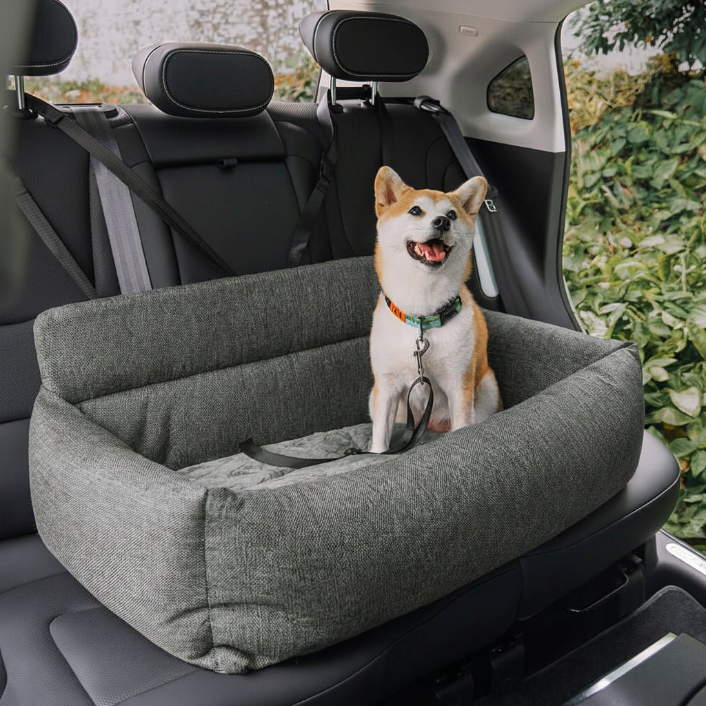 SEATPUP – Letto da auto lavabile per cani di grandi dimensioni, con cinghie di sicurezza e supporto antiscivolo