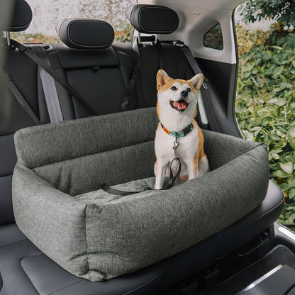 SEATPUP – Letto da auto lavabile per cani di grandi dimensioni, con cinghie di sicurezza e supporto antiscivolo