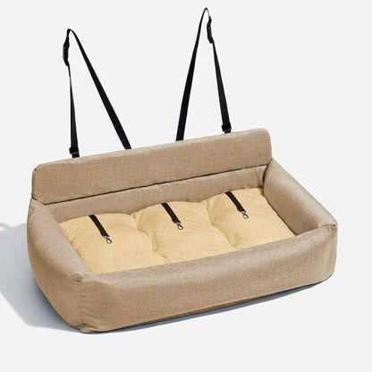 SEATPUP – Letto da auto lavabile per cani di grandi dimensioni, con cinghie di sicurezza e supporto antiscivolo