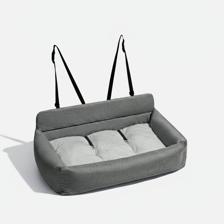 SEATPUP – Letto da auto lavabile per cani di grandi dimensioni, con cinghie di sicurezza e supporto antiscivolo