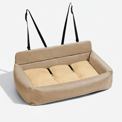 SEATPUP – Letto da auto lavabile per cani di grandi dimensioni, con cinghie di sicurezza e supporto antiscivolo