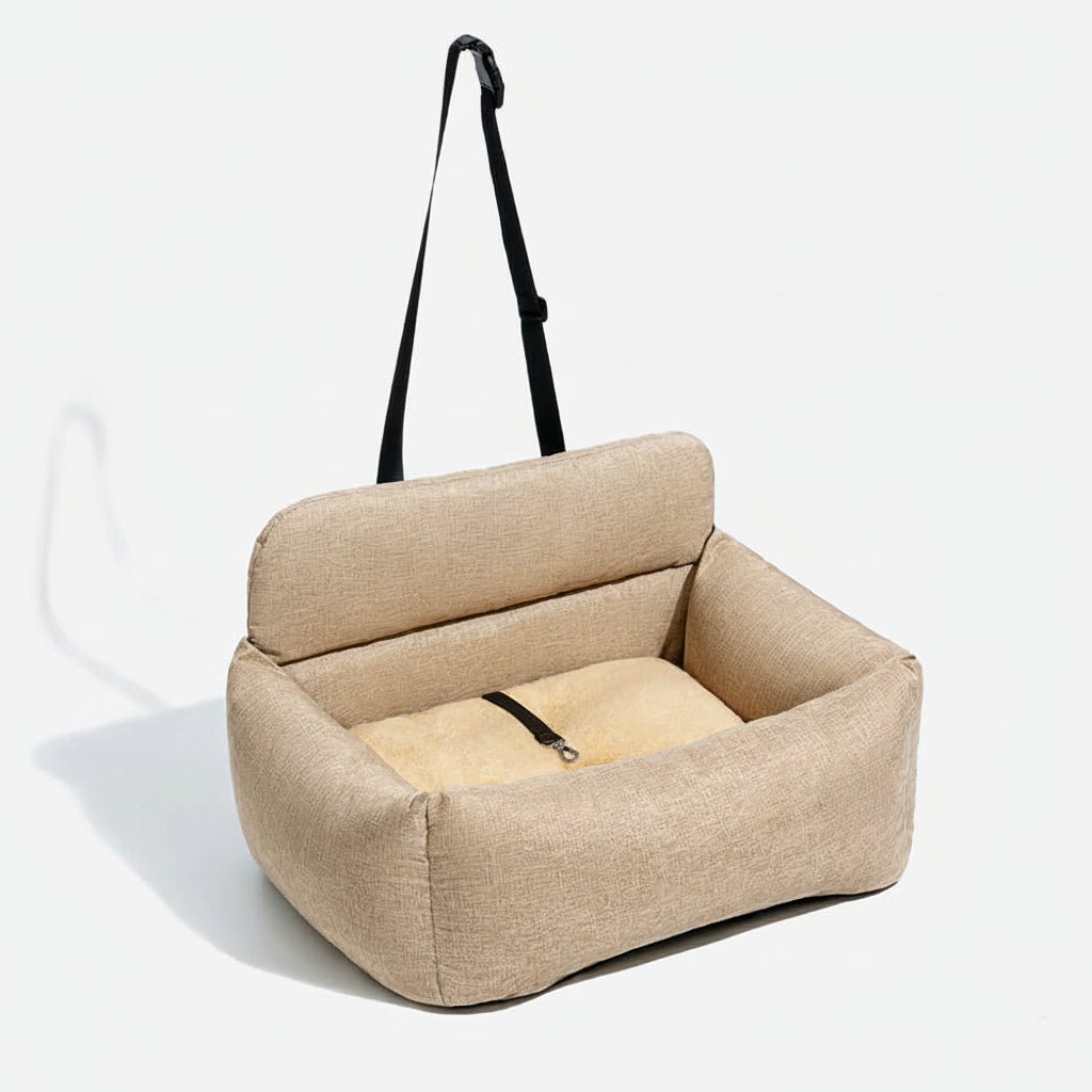 SEATPUP – Letto da auto lavabile per cani di grandi dimensioni, con cinghie di sicurezza e supporto antiscivolo