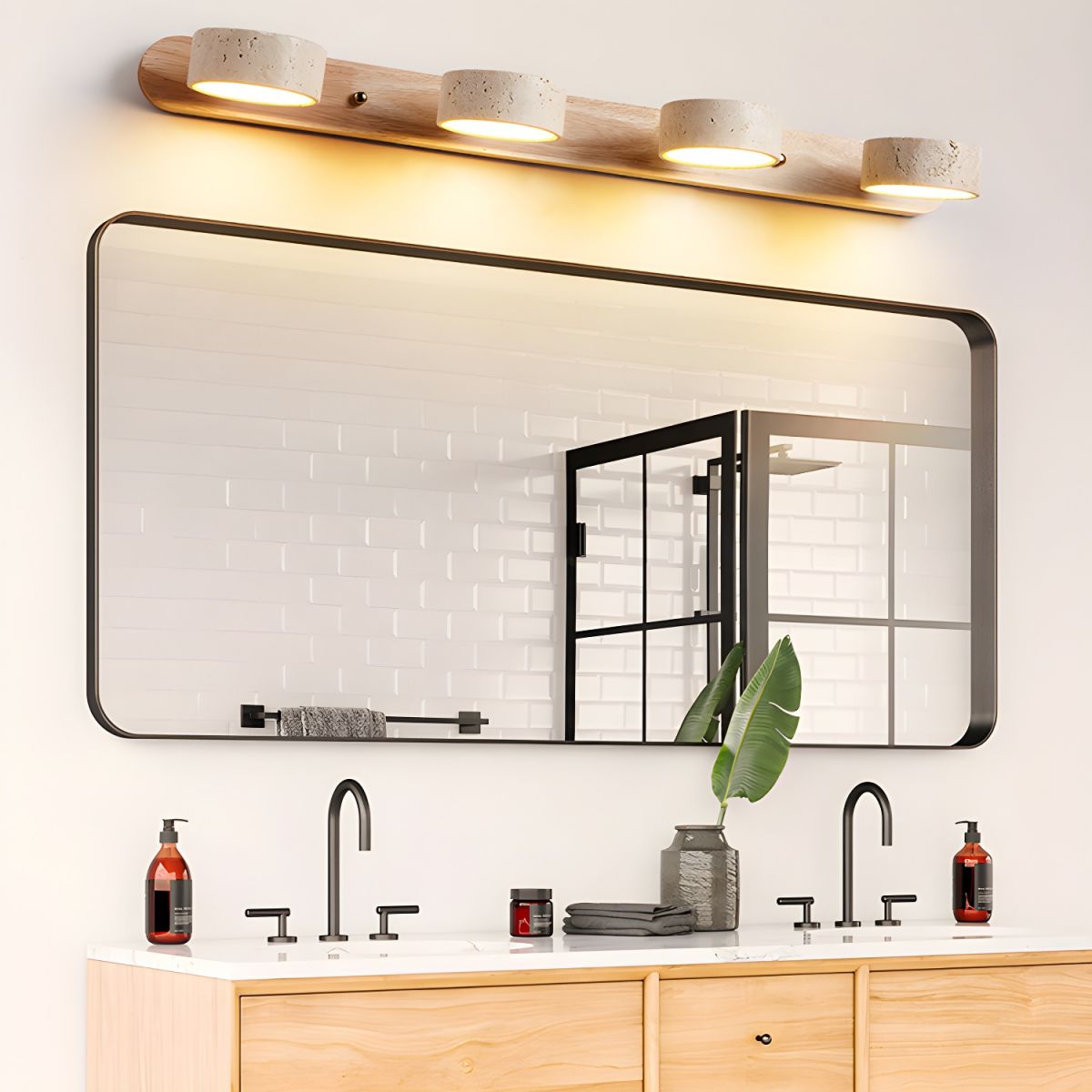 AVERRA – Applique LED in travertino per lusso architettonico