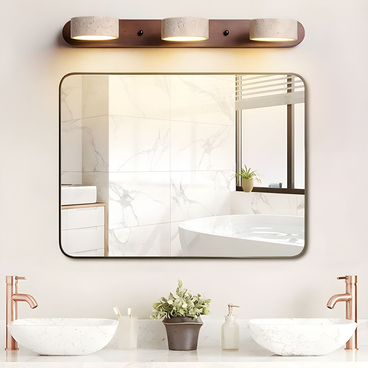 AVERRA – Applique LED in travertino per lusso architettonico