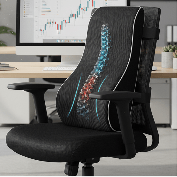 LUMBOREL – Cuscino lombare ergonomico in memory foam per il sollievo dal mal di schiena
