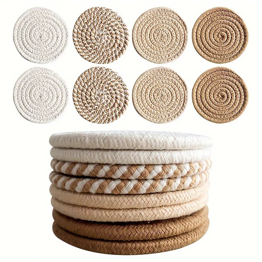 WOHNCO – Sottobicchieri assorbenti in cotone per la protezione elegante del tavolo nella vita quotidiana