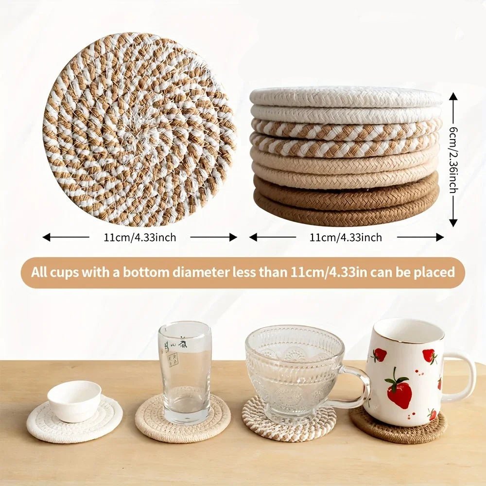 WOHNCO – Sottobicchieri assorbenti in cotone per la protezione elegante del tavolo nella vita quotidiana