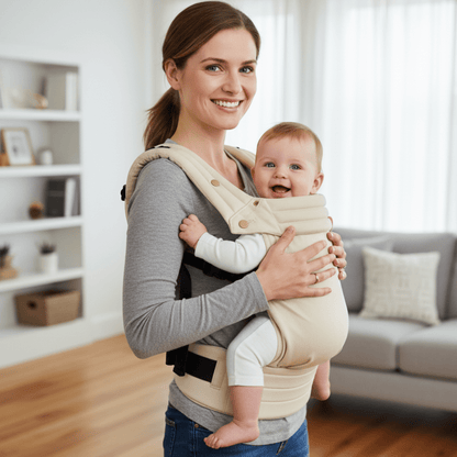 CUDDLEKIND – Portabebè ergonomico con 4 posizioni regolabili e cotone morbido
