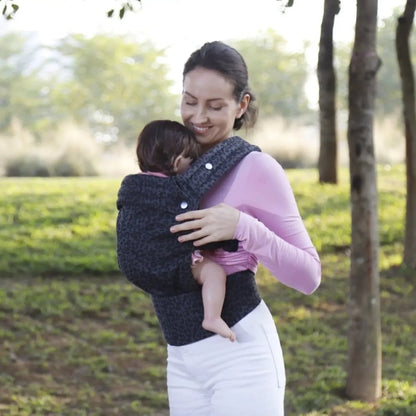 CUDDLEKIND – Portabebè ergonomico con 4 posizioni regolabili e cotone morbido
