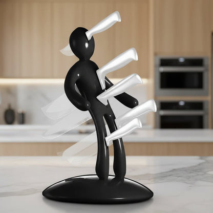 FIGURACUT – Portacoltelli a forma umana artistico per superfici di lavoro eleganti
