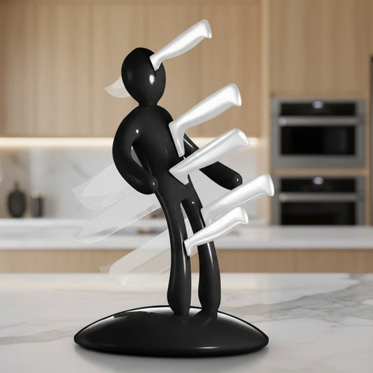 FIGURACUT – Portacoltelli a forma umana artistico per superfici di lavoro eleganti