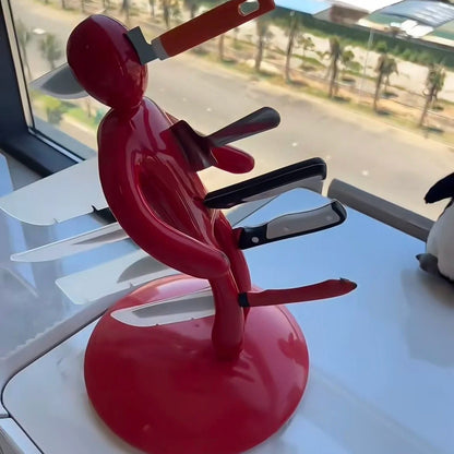 FIGURACUT – Portacoltelli a forma umana artistico per superfici di lavoro eleganti