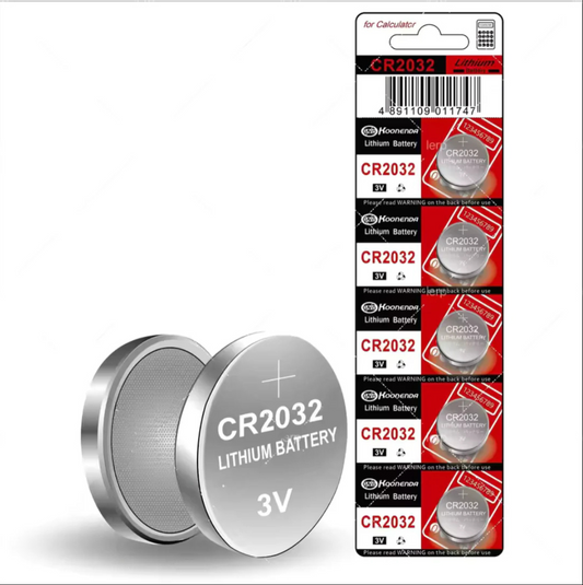 Pacco da 5 Batterie CR2032 al Litio 3V – Alta Capacità & Lunga Durata