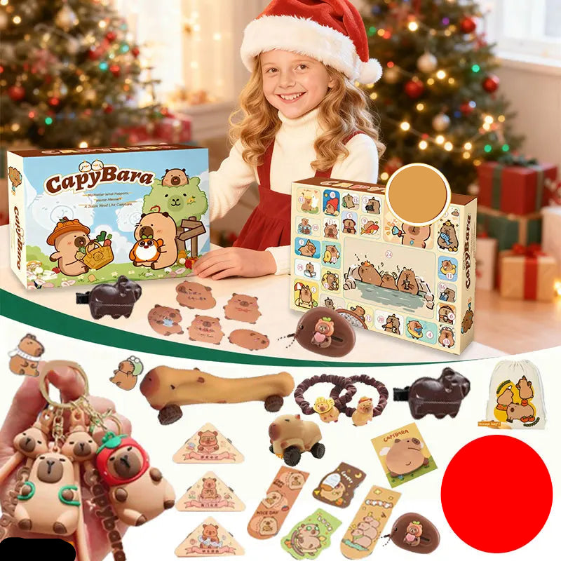 CapybaraJoy | Delizioso calendario dell'avvento per bambini con adorabili sorprese quotidiane a tema capibara