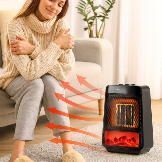 Ceramica | Riscaldatore elettrico portatile regolabile con controllo del termostato