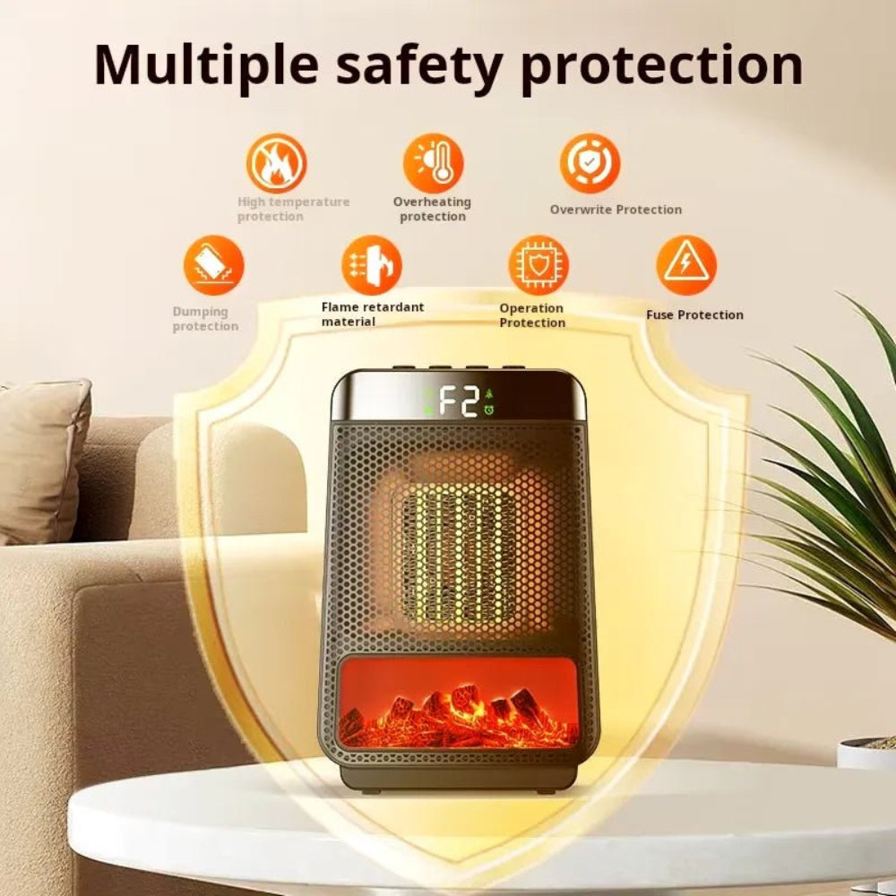 Ceramica | Riscaldatore elettrico portatile regolabile con controllo del termostato
