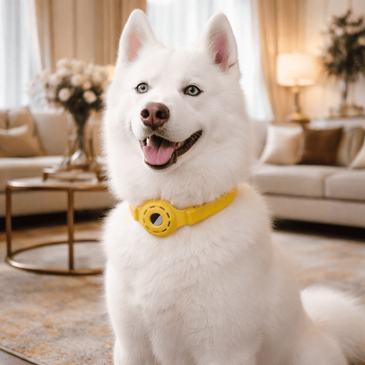 PFOTENTRACK – Collare in silicone regolabile per animali domestici con AirTag di Apple