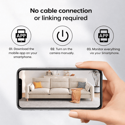 CAMOVIA – Telecamera Wi‑Fi con streaming in diretta e design compatto