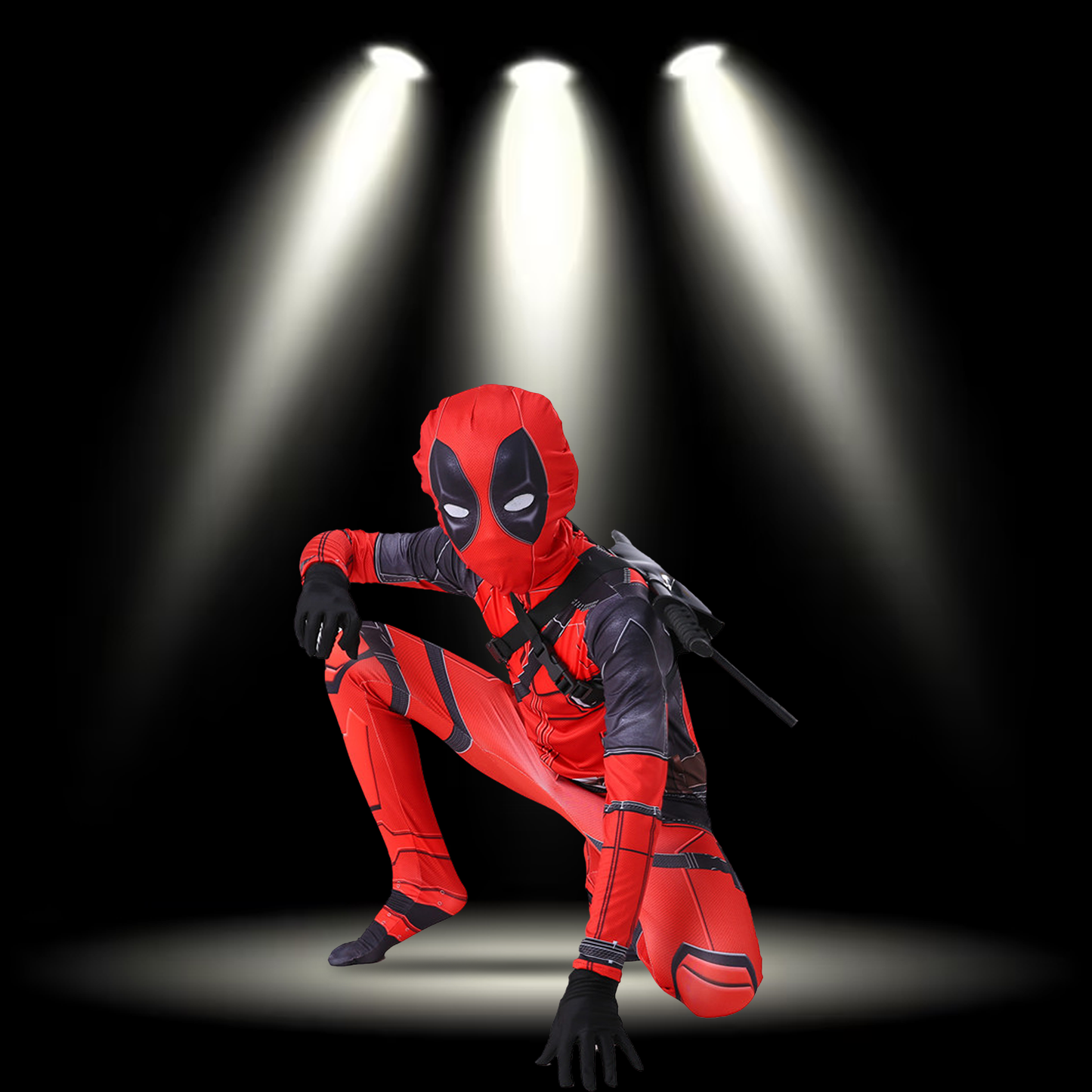 Costume di Deadpool per bambini – Tuta da cosplay per bambini – Costume per la festa del Giorno del Bambino (ispirato alla serie Marvel)