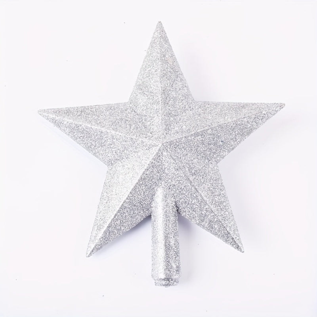 Puntale per Albero di Natale in Plastica – Stella 3D Decorativa per Cima dell’Albero