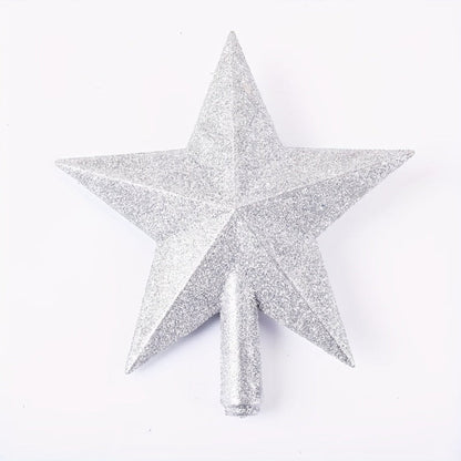 Puntale per Albero di Natale in Plastica – Stella 3D Decorativa per Cima dell’Albero