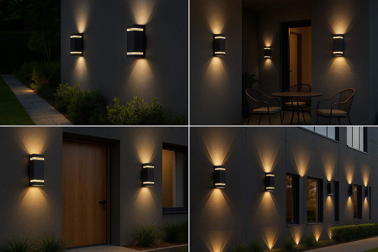 Lumora – Lampada da Esterno Moderna Up & Down Nera – Impermeabile IP65 con Attacco GU10