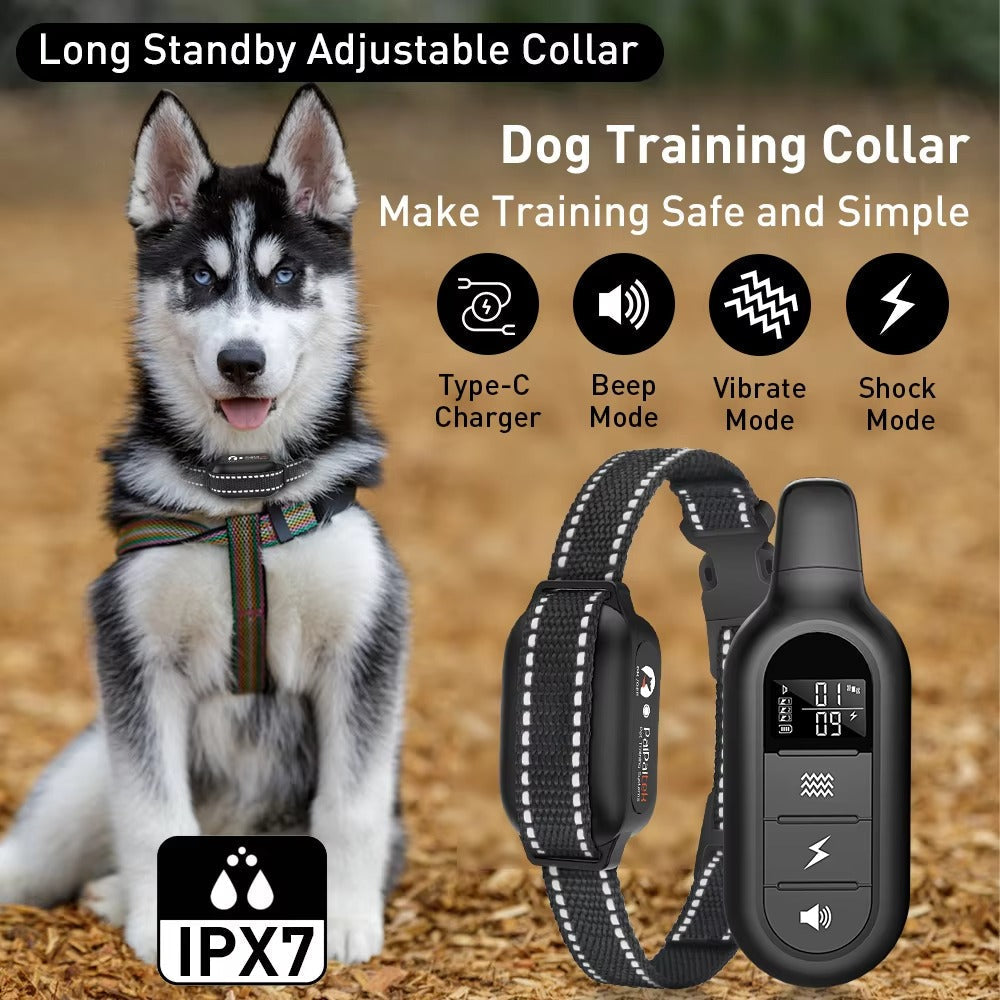 Collare Elettrico per Cani con Telecomando Impermeabile e 16 Livelli di Shock per Addestramento Efficace fino a 1000m