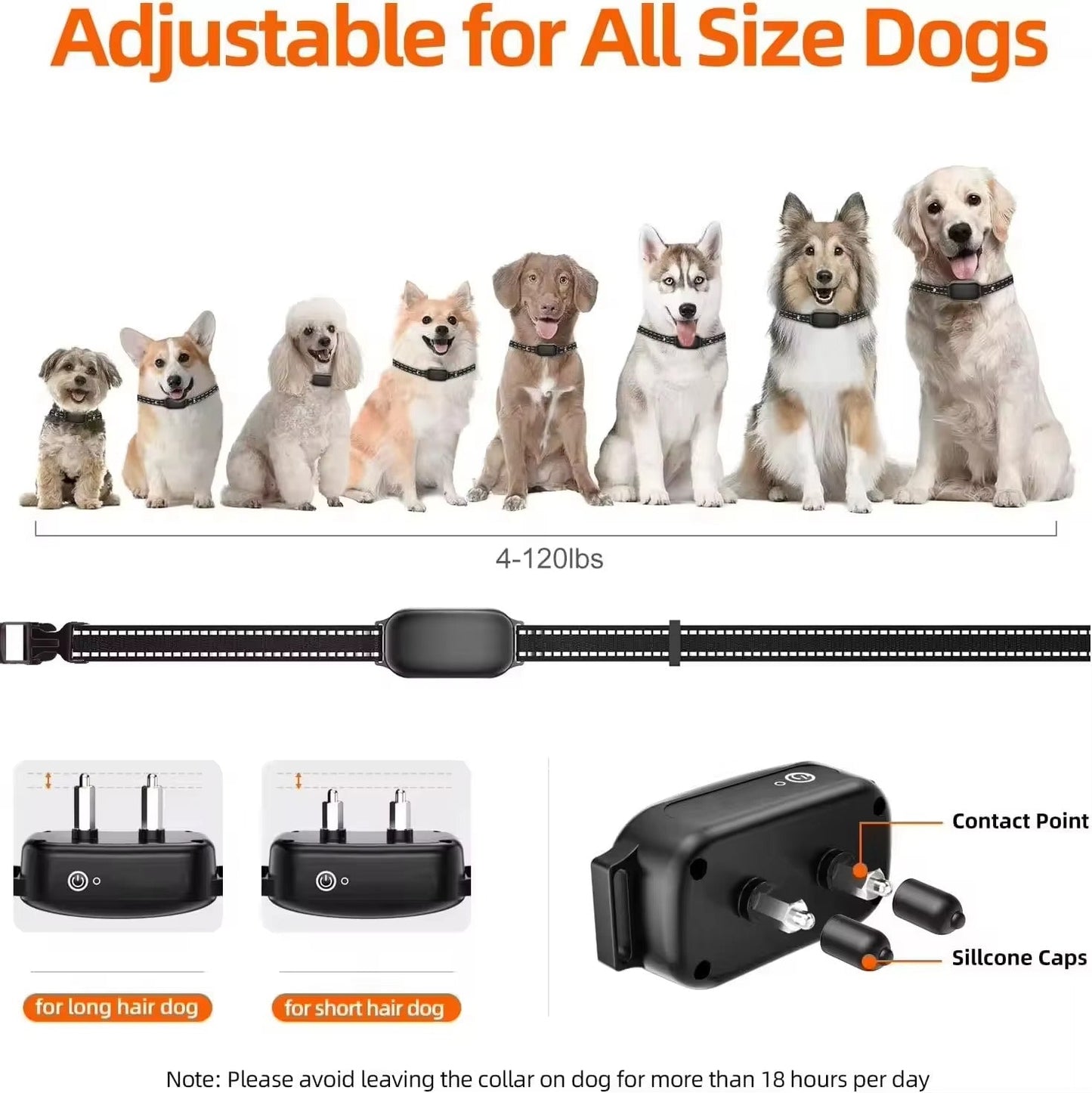 Collare Elettrico per Cani con Telecomando Impermeabile e 16 Livelli di Shock per Addestramento Efficace fino a 1000m