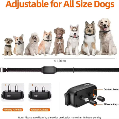 Collare Elettrico per Cani con Telecomando Impermeabile e 16 Livelli di Shock per Addestramento Efficace fino a 1000m