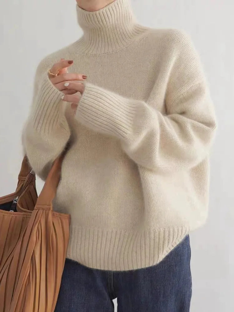 Lin - Maglione a collo alto in cashmere