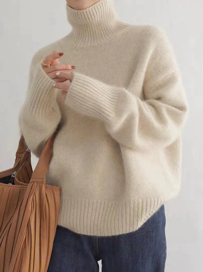 Lin - Maglione a collo alto in cashmere