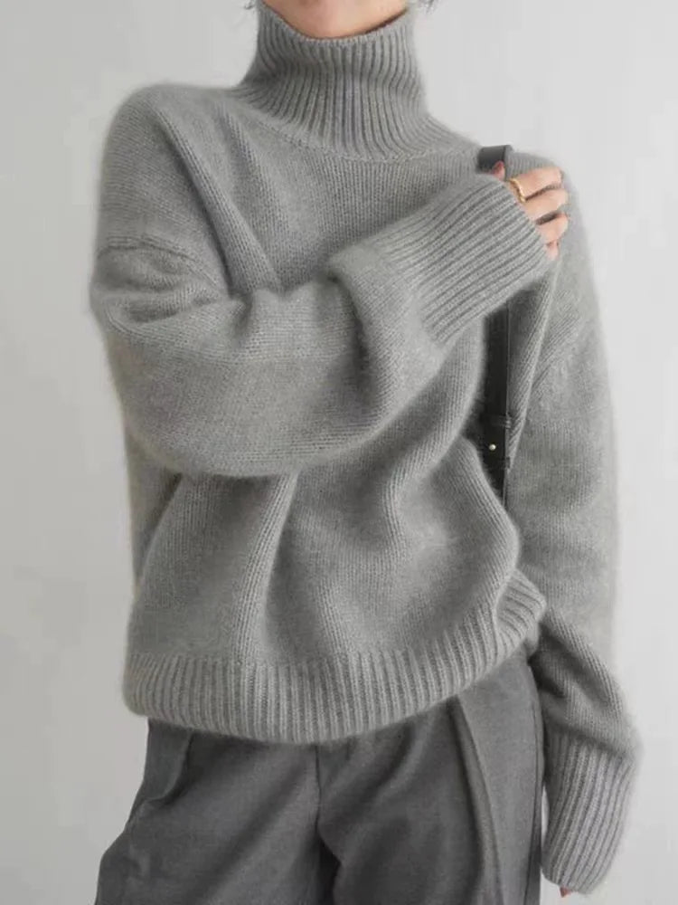 Maglione a collo alto in cashmere – Lin