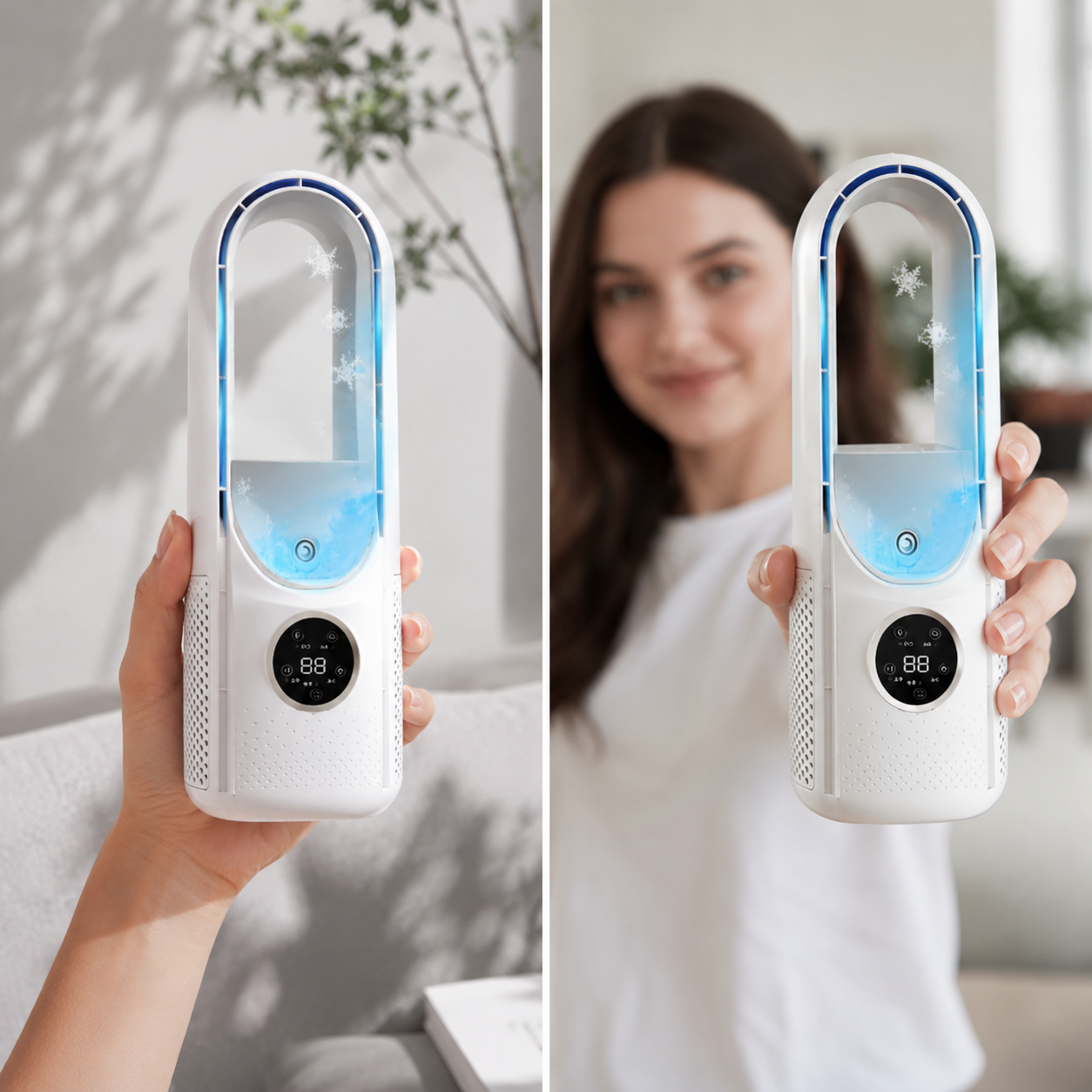 Ventilatore raffreddante compatto su scrivania