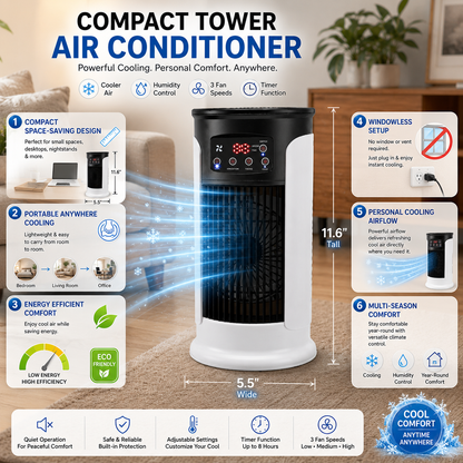 Condizionatore Portatile Compatto ed Efficiente Energeticamente