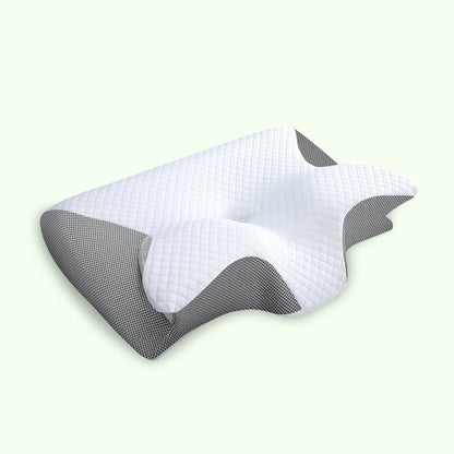 Cuscino cervicale in memory foam a forma di farfalla con braccioli per chi dorme su un fianco o sulla schiena