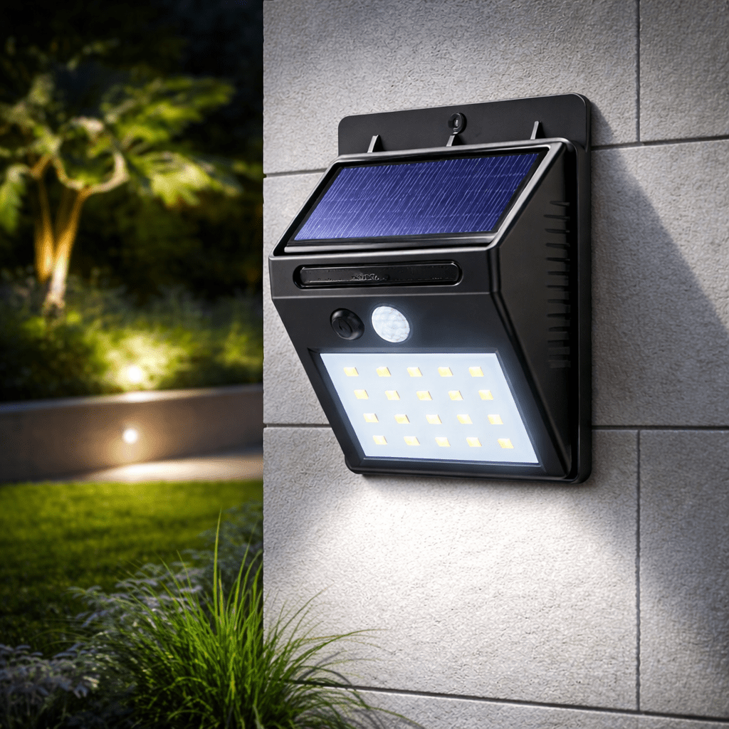 SOLARTRIGGER – Luce solare da parete con sensore di movimento per uso all'aperto