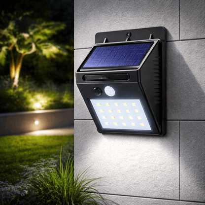 SOLARTRIGGER – Luce solare da parete con sensore di movimento per uso all'aperto
