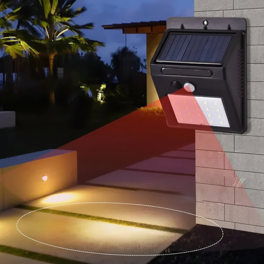 SOLARTRIGGER – Luce solare da parete con sensore di movimento per uso all'aperto