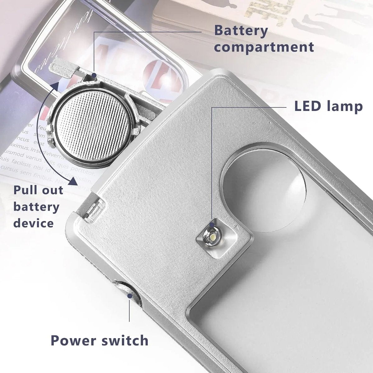 MINISICHT – Lente d'ingrandimento tascabile a LED con ingrandimenti 3x e 6x per dettagli precisi