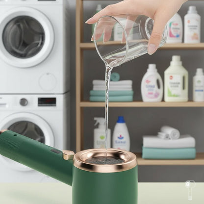 DEWRINKIQ – Vaporizzatore per tessuti portatile con piastra in titanio e serbatoio d'acqua da 50 ml
