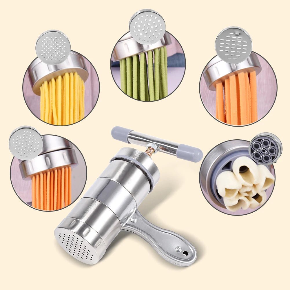 PASTAMAX – Macchina per pasta manuale in acciaio inox con 5 formati
