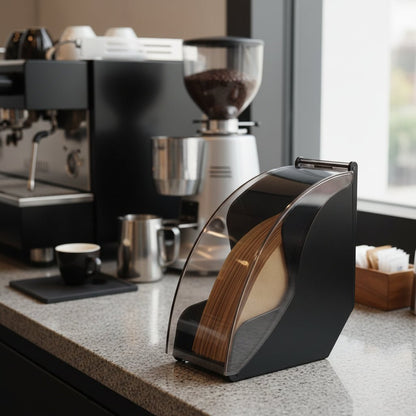 BARISTYLE – Porta-filtro moderno per caffè per pour-over con coperchio in acrilico