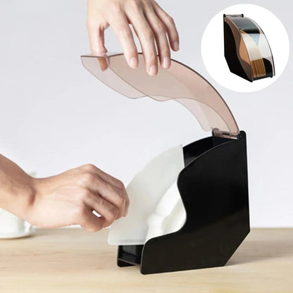 BARISTYLE – Porta-filtro moderno per caffè per pour-over con coperchio in acrilico