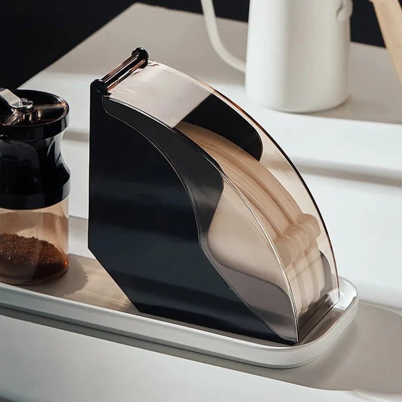 BARISTYLE – Porta-filtro moderno per caffè per pour-over con coperchio in acrilico