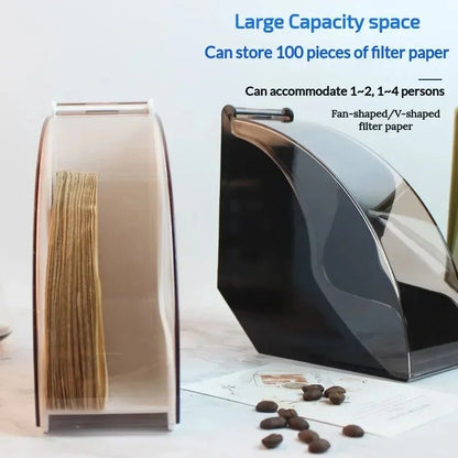 BARISTYLE – Porta-filtro moderno per caffè per pour-over con coperchio in acrilico