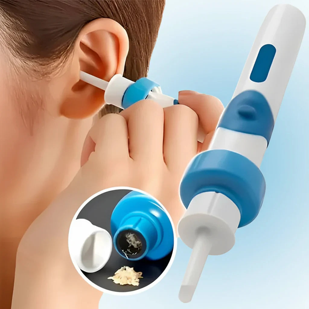 Pulitore per orecchie con aspirazione elettrica, punta in silicone, strumento delicato per rimuovere il cerume