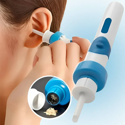 Pulitore per orecchie con aspirazione elettrica, punta in silicone, strumento delicato per rimuovere il cerume