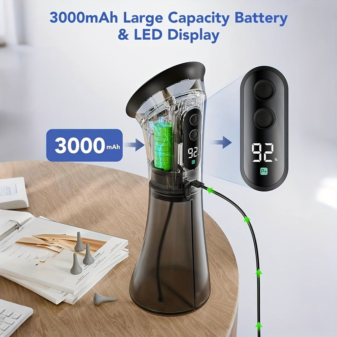 Estrattore elettrico di cerume, pulitore ricaricabile USB e sistema ad acqua