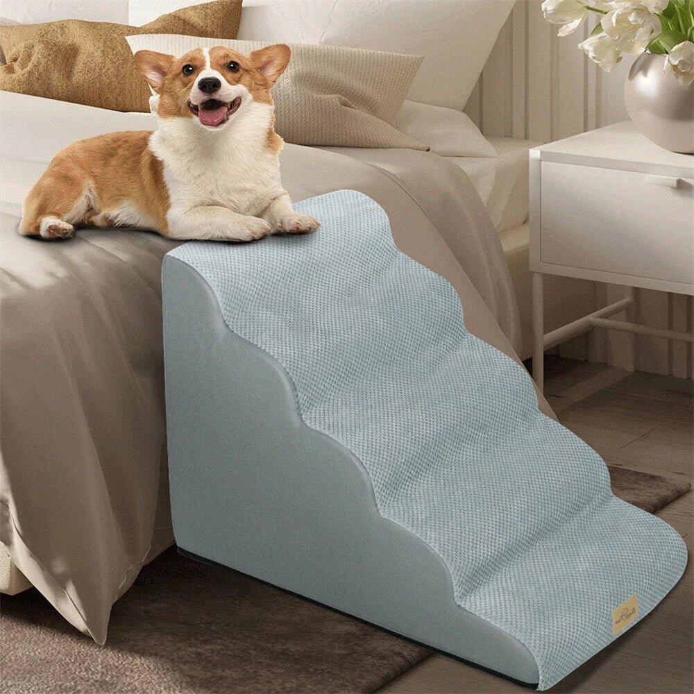 SOFTPAW SCALINI – Rampa per cani imbottita a 5 gradini con copertura lavabile