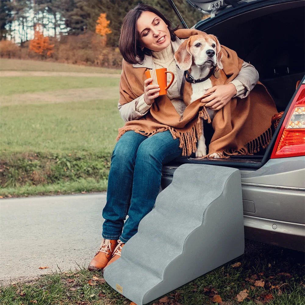 SOFTPAW SCALINI – Rampa per cani imbottita a 5 gradini con copertura lavabile